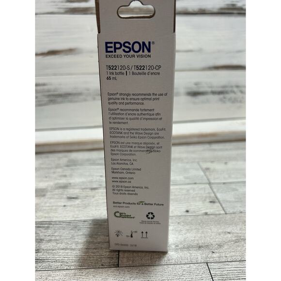 Epson T522120-S Original OEM T522 Ink Cartridge, Black Ultra High Yield Genuine - Picture 4 of 6